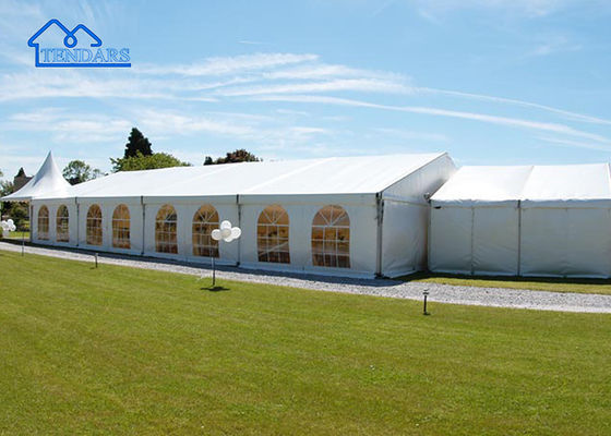 خرید تمام آب و هوا تالار پارتی خیمه های خیمه های ضد آب PVC آلومینیوم آلیاژ فریم Super Canopy ساختار تولید آنلاین