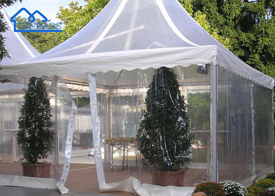 خرید خیمه بیرونی تابستانی سفارشی گابو سفید پارچه PVC فریم آلومینیومی چادر باغ چادر باغ online manufacture