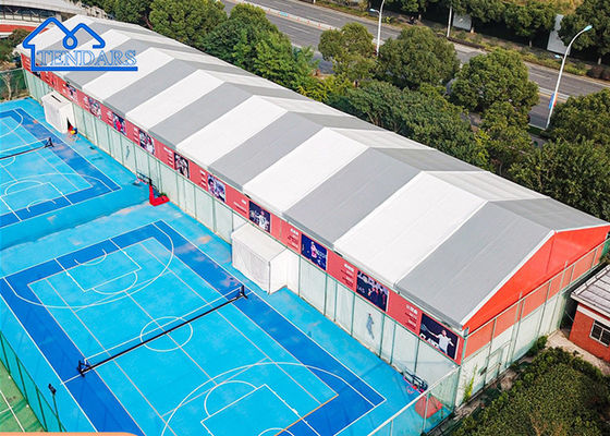 خرید 15x30m ضد آب PVC غشا سالن ورزشی چادر آلومینیوم آلیاژ مقاوم در برابر باد برای استادیوم داخلی سری 145 تولید آنلاین