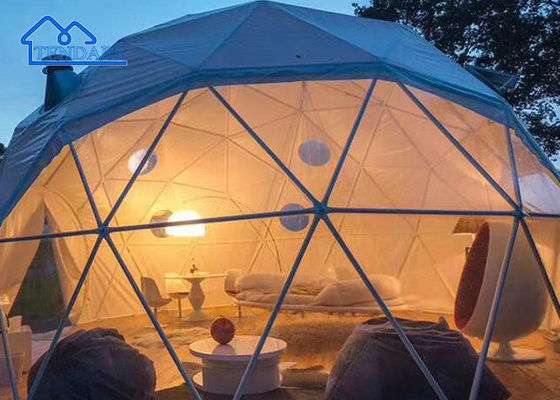 خرید 10 متری Dia Canvas Cotton Glamping هتل چادر آلومینیوم آلیو فریم منظره پانورامیک برای فرار از کوهستان تولید آنلاین