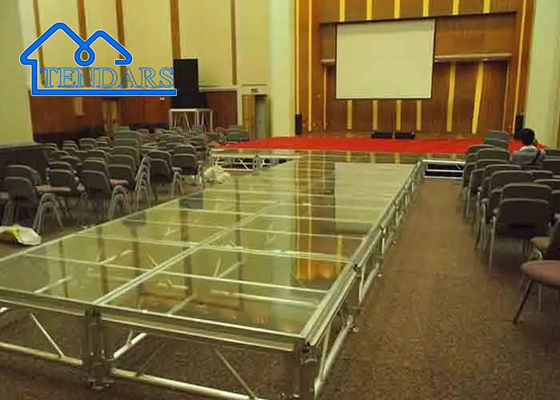 خرید پلتفرم تراش استیج آلومینیومی شفاف برای رویدادهای در فضای باز / داخلی online manufacture