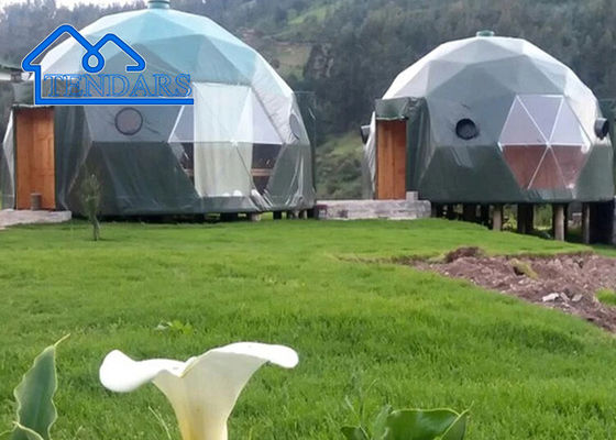 خرید مقاومت باد 5m Dia تجارت چادر گنبد فولاد گالوانیزه پوشش PVC برای تراس های کافه تولید آنلاین