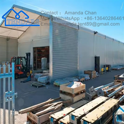 خرید 12x20m PVC ضد آب پوشش انبار خیمه ذخیره سازی فولاد گالوانیزه مقاوم در برابر باد برای پناهگاه صنعتی تولید آنلاین