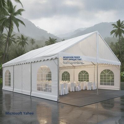 خرید پارتی ضد مونسون چادر ضد آب PVC آلومینیوم فریم تایلند رویدادهای بیرونی Canopy Gazebo تولید آنلاین