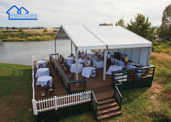 اوقات فراغت Goft White Clear Span ساختارهای Canopy پارچه PVC چادر مهمانی