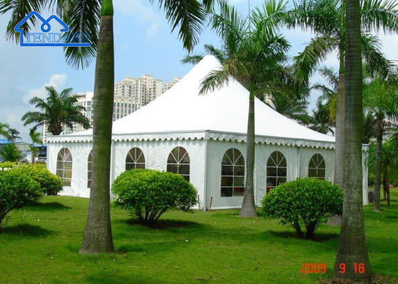 5x5 ساختاری آلومینیوم آلیاژ بیرونی سفید Pvc Canopy Marquee UV مقاوم چادر پگودا