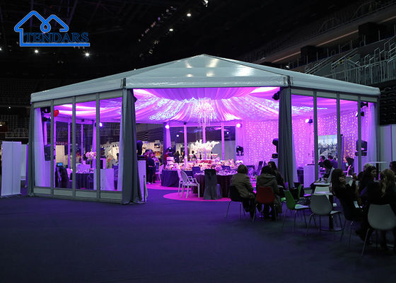 12x15m PVC ضد آب پوشش آلومینیوم پگودا چادر آلومینیوم آلیاژ فریم شفاف اسپان برای عروسی های لوکس