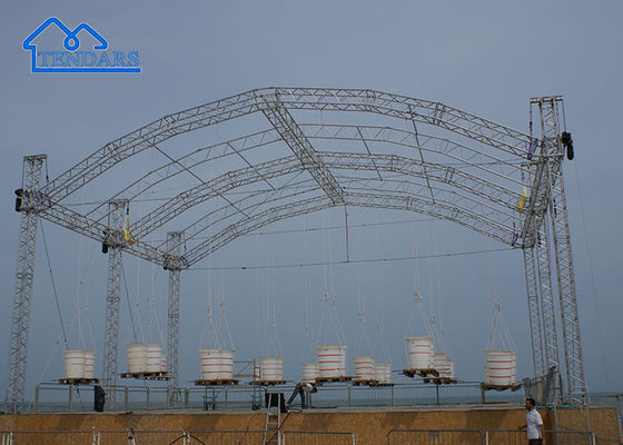 1m 2m 3m طول آلومینیوم استیج Truss برای سالن هنر نمایشی داخلی آلومینیوم سقف Truss قاب