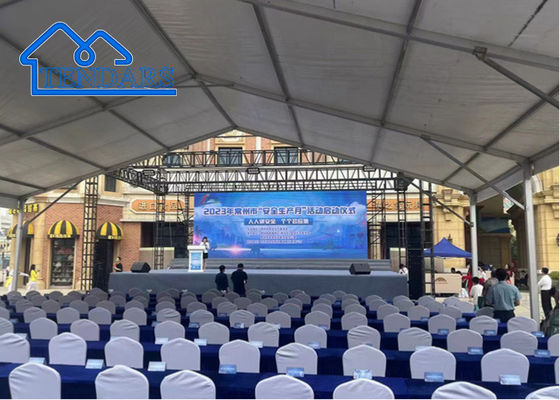 پارچه PVC دیوار قاب آلومینیوم لوکس رویداد چادر خود تمیز کردن برای مراسم تجاری جشنواره اجاره