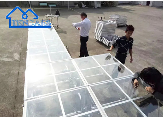 4x4ft و 4x8ft پلت فرم کنسرت آکریلیک شفافیت آلیومینیوم 6082-T6 مرحله با Truss