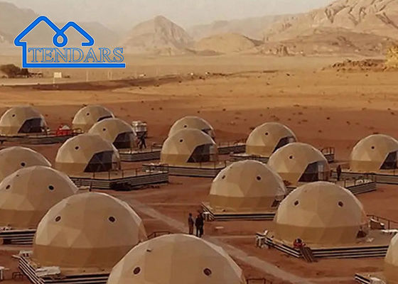 خیمه گنبدی جغرافیایی سفارشی تجارت مهمانی های بزرگ ژئودزیکی در فضای باز خیمه های لوکس گلمپینگ