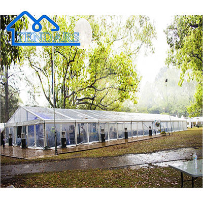 چادرهای خیمه شب بازی برای مهمانی عروسی سفید در فضای باز زمستانی ساختار سایبان قاب آلومینیومی