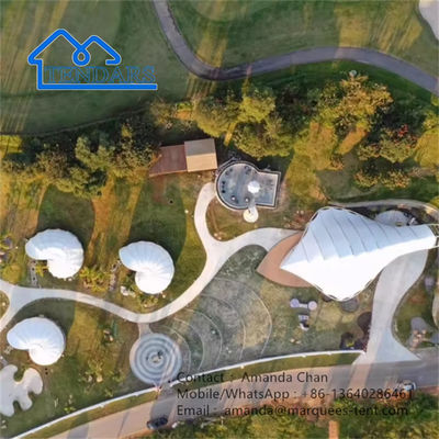 شکل حلزون چادر بیرونی دائمی چادر ساختگی Eco Lodge چادر ساختار غشا