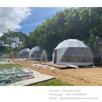 هتل در فضای باز سفارشی اقتصادی خانه گنبد لوکس چادر گنبد گرد برای نمایشگاه تجاری