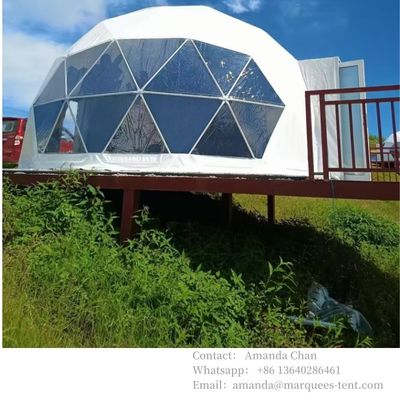 در فضای باز ضد آب سفارشی هتل لوکس گنبد چادر Glamping استراحتگاه کشش با غشا PVDF