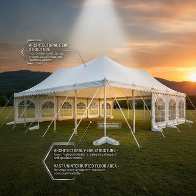 سیستم کفپوش چوبی 10x20 متری سری G A-Frame Marquee Party Tent Cassette کفپوش چوبی نمایش مد